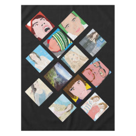 Mantel del algodón del negro de la foto del