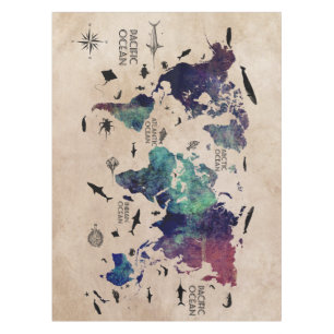 mantel del mapa del mundo