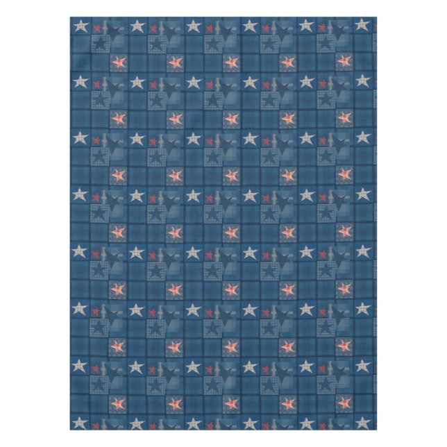 Mantel Denim patchwork (Anverso)