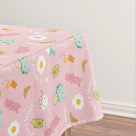 Mantel Desayuno dulce con tostadas, bacon y huevos en ros