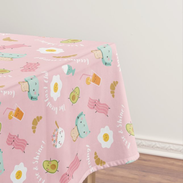 Mantel Desayuno dulce con tostadas, bacon y huevos en ros (In Situ)