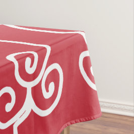 Mantel Deslizadores blancos rojos de ladrillo