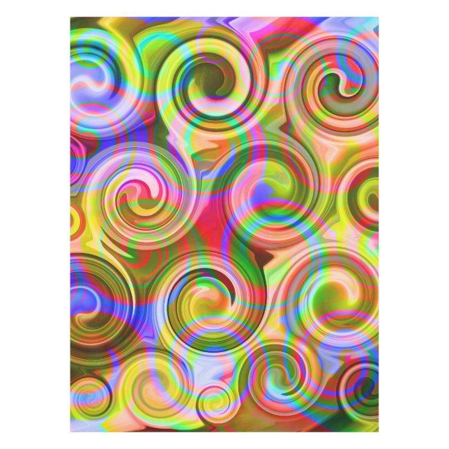 Mantel Desplazar abstracto geométrico de Pastel (Anverso)