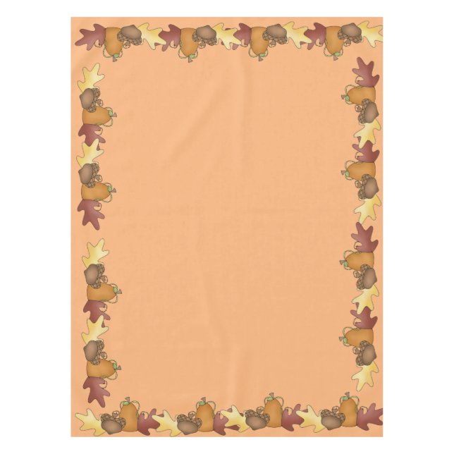 Mantel Día de Acción de Gracias Otoño Cae Ropa de Mesa (Anverso)