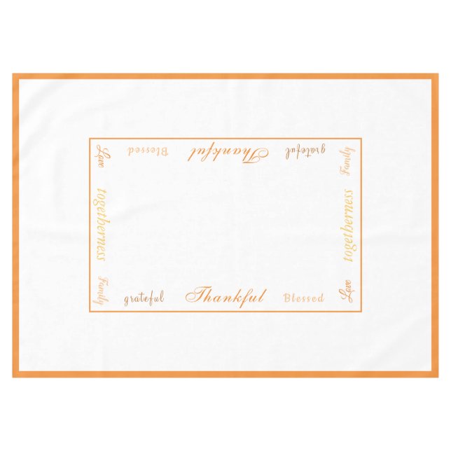 Mantel Día de Acción de Gracias Tablecloth (Frente (Horizontal))