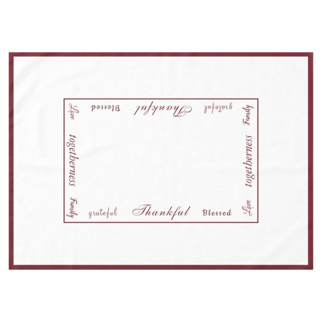 Mantel Día de Acción de Gracias Tablecloth (Frente (Horizontal))