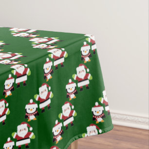 Mantel Día de fiesta de Santa y del pingüino