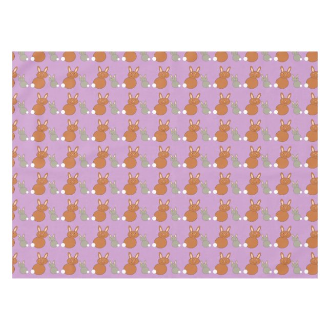 Mantel Día de la Madre Bunnies Tablecloth (Frente (Horizontal))