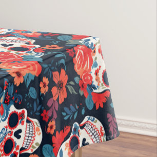 Mantel 💀 Día de Muertos, cráneos de azúcar