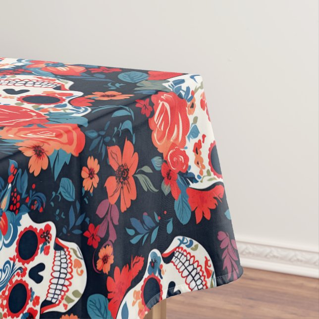 Mantel 💀 Día de Muertos, cráneos de azúcar (In Situ)