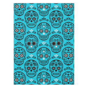 Mantel Día de Muertos Mexicano Calavera Cráneo Floral Fol