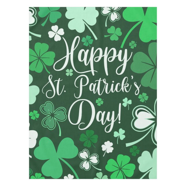 Mantel Día de Shamrock St. Patrick (Anverso)