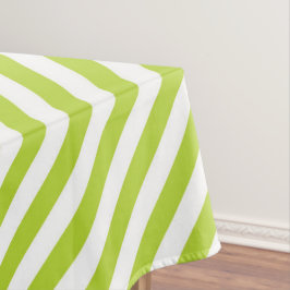 Mantel Diagonal lime green and white stripes pattern
