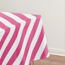 Mantel Diagonal pink and white stripes pattern