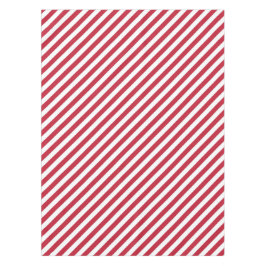 Mantel Diagonal red and white stripes pattern