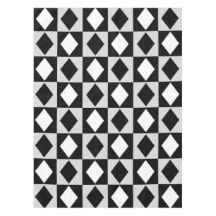 Mantel Diamante de Rhombus blanco negro