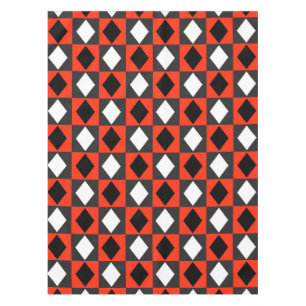 Mantel Diamante de rhombus blanco rojo