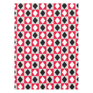 Mantel Diamante de rhombus blanco rojo