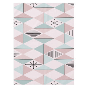 Mantel Diamantes de arte atómico Pastel Verde Rosa