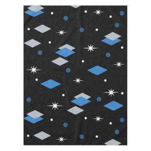 Mantel Diamantes de la edad espacial azul negro