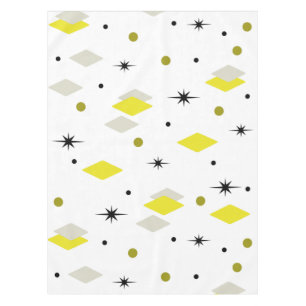 Mantel Diamantes de la edad espacial Blanco gris amarillo