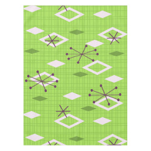 Mantel Diamantes de mediados de siglo Starbursts Chartreu