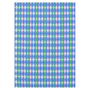 Mantel Diamantes geométricos azul y verde retro