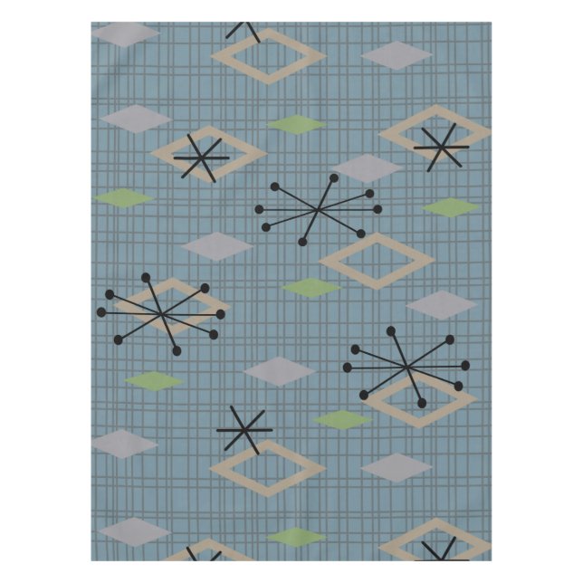 Mantel Diamantes modernos de mediados de siglo pizarra gr (Anverso)