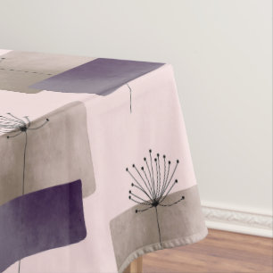 Mantel Dibujo abstracto de Boho Dandelion morado