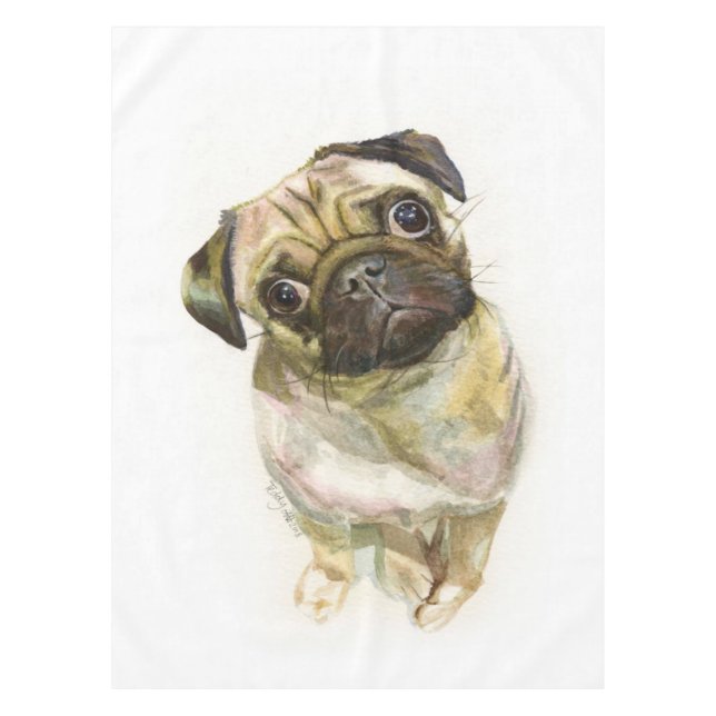 Mantel Dibujo de arte facial | Perro picado (Anverso)