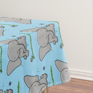 Mantel Dibujo de elefante bebé adorable y lindo estilo ca