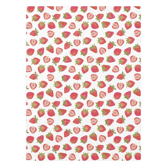 Mantel Dibujo divertido de fresas de verano (Anverso)