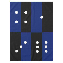 Mantel Dice polka dot azul/negro
