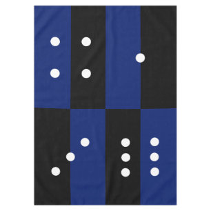 Mantel Dice polka dot azul/negro