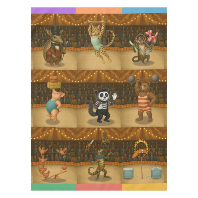Mantel Dingaling Bros Circus acts Tablecloth (Anverso)