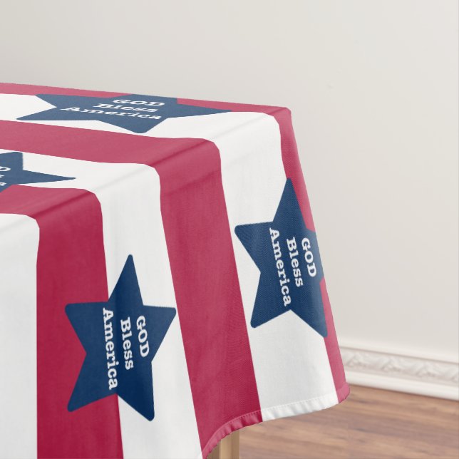 Mantel Dios Bendiga A Estados Unidos Rojo Blanco Y Azul (In Situ)