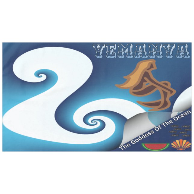 Mantel Diosa Yemanya Del Océano (Frente (Horizontal))