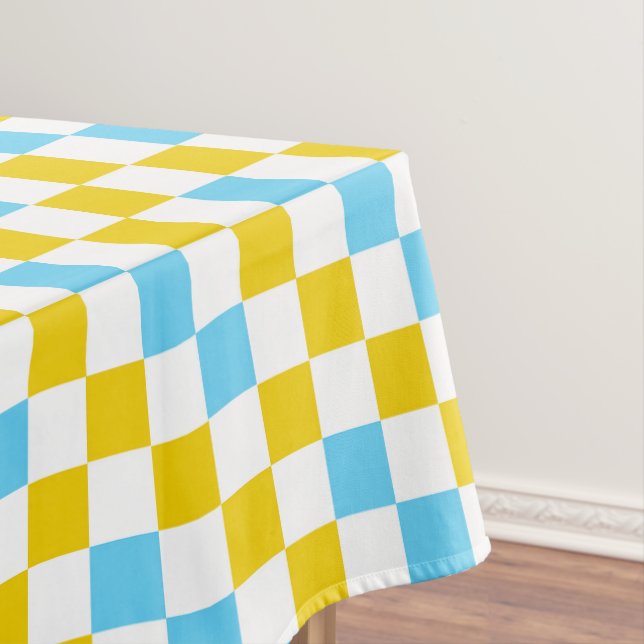Mantel Diseño a cuadros amarillo blanco azul (In Situ)