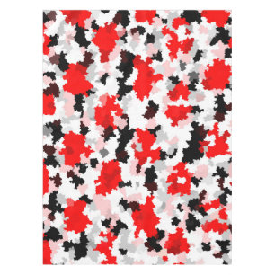 Mantel Diseño abstracto de camo blanco rojo