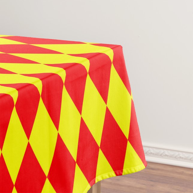 Mantel Diseño Arlequín Cuadros Rojo Amarillo (Subido por el creador)