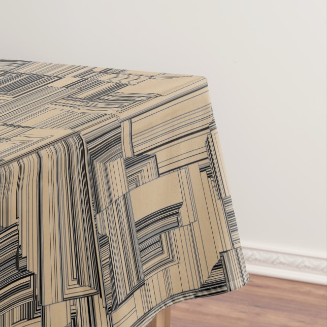 Mantel Diseño Art Deco Negro y Tan (In Situ)