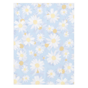 Mantel Diseño azul botánico de las flores de margarita