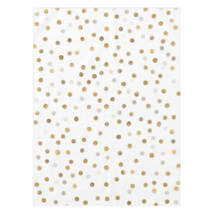 Mantel Diseño blanco confetti con el dorado crudo