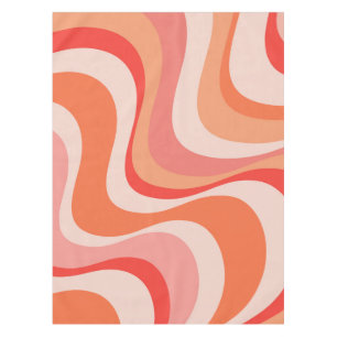 Mantel Diseño colorido y moderno de las olas retro