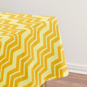 Mantel Diseño de Chevron Zigzag Amarillo sobre Amarillo