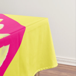 Mantel diseño de color rosa y amarillo pálido con motivos