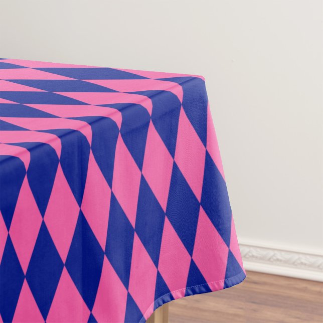 Mantel Diseño de cuadros arlequín rosa y azul (Subido por el creador)