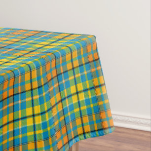 Mantel Diseño de cuadros escoceses a cuadros azules y nar