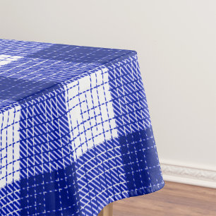Mantel Diseño de cuadros escoceses atrevidos azules y bla