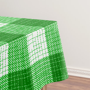 Mantel Diseño de cuadros escoceses atrevidos en verde y b